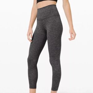 Lululemon Black and White Striped Mesh Legging